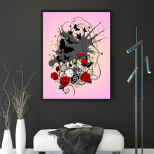 Load image into Gallery viewer, Abstract Woman Flower Wall Art Prints, Woman Art Decor, Female Abstract Art With Flowers, Beautiful Abstract Female Painting, Flower Woman