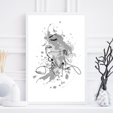 Load image into Gallery viewer, Woman Art Print, Abstract Woman Face Wall Art, Modern Minimalist Female Art