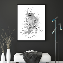 Load image into Gallery viewer, Woman Art Print, Abstract Woman Face Wall Art, Modern Minimalist Female Art