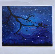 Load image into Gallery viewer, Night Landscape Painting Acrylic Easy "Love In The Dark"