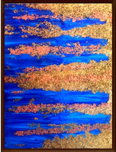 Load image into Gallery viewer, Abstract Painting Acrylic Living Room Decor Large Canvas "Blue Sunshine"