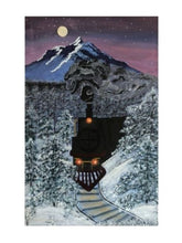 Load image into Gallery viewer, Acrylic Winter Landscape On Canvas "Magical Night"