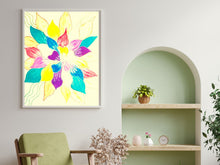 Load image into Gallery viewer, Floral Abstract Acrylic Large Canvas Art "Blooming"