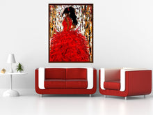 Load image into Gallery viewer, Female Art Modern Oil Abstract Female Artwork Large Canvas Wall Art "Red Shadow"