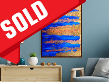 Load image into Gallery viewer, Abstract Painting Acrylic Living Room Decor Large Canvas &quot;Blue Sunshine&quot;
