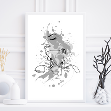 Load image into Gallery viewer, Woman Art Print, Abstract Woman Face Wall Art, Modern Minimalist Female Art
