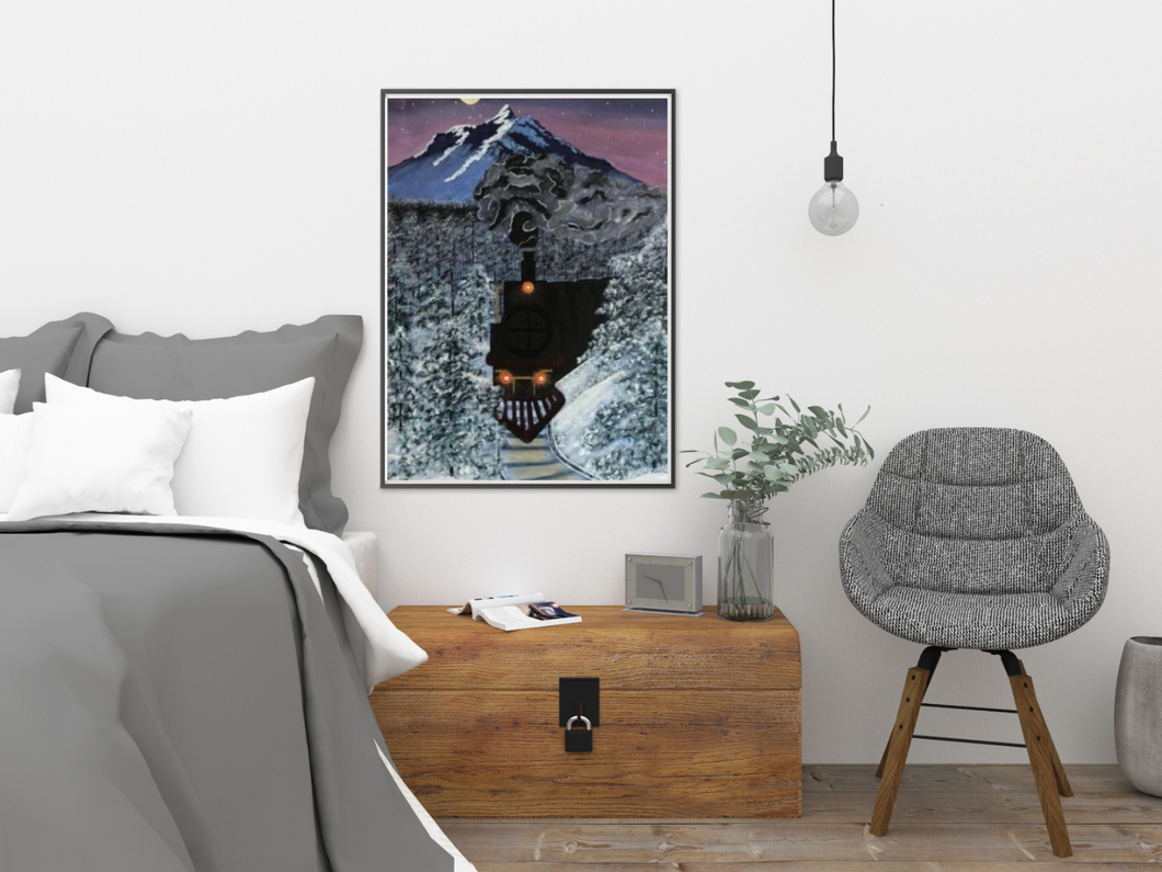 Acrylic Winter Landscape On Canvas 