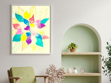 Load image into Gallery viewer, Floral Abstract Acrylic Large Canvas Art &quot;Blooming&quot;

